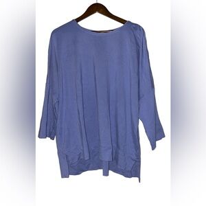 J. Jill Ponte Popover Long Sleeve‎ Top Minimalist Beachy Women XL Casual Relax